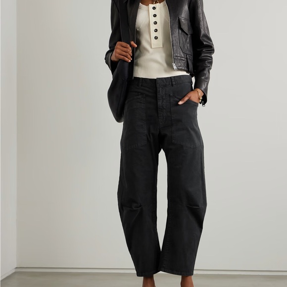 NILI LOTANShon cotton-blend twill barrel-leg pants